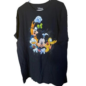 DISNEY XL BLACK TEE WITH MICKEY AND GANG